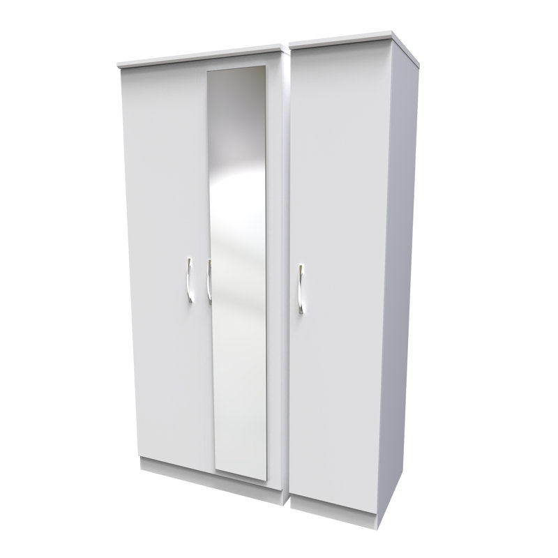 Fully Assembled Avon 3 Door Wardrobe, White