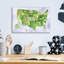  «Usa Capital Map» par Kathleen Parr, art mural en verre acrylique, 16 po x 12 po