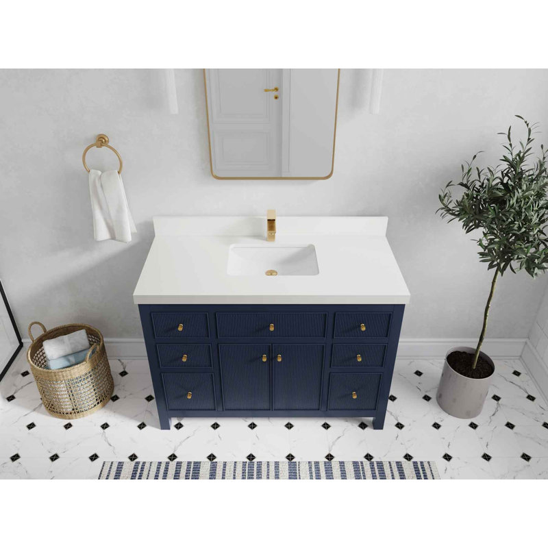 Ensemble de meuble-lavabo simple 48 po, Blanc