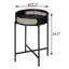 Table de bout noire avec plateau