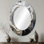 Gris pierre géode minimalisme II - grand miroir mural ovale sur métal-1964931203