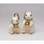 Couple d'écureuils de récolte sel et poivre