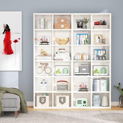 Zendaya 71.65" H x 23.62" W Cube Bookcase Set of 2
