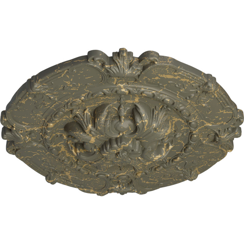Médaillon de plafond Endurathane Southampton, DO 16 1/2 po x P 2 3/8 po, Hamamélis craquelé