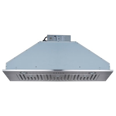 36" 600 CFM Ducted Insert Range Hood With Hood Push Button Controls,LED Lights and Permanent Filter