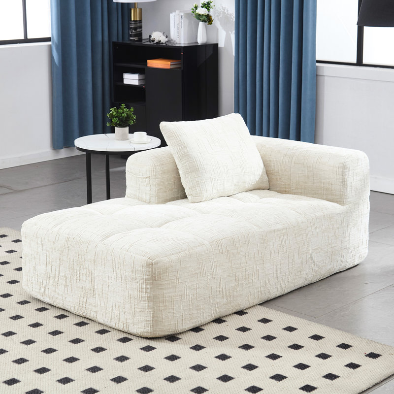 Chenille moderne avec confort - mousse améliorée et tissu ergonomique au toucher doux, Beige