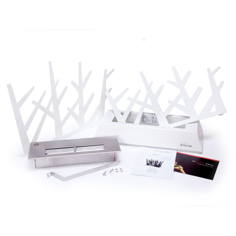 Teri Metal Bio-Ethanol Outdoor Tabletop Fireplace, White