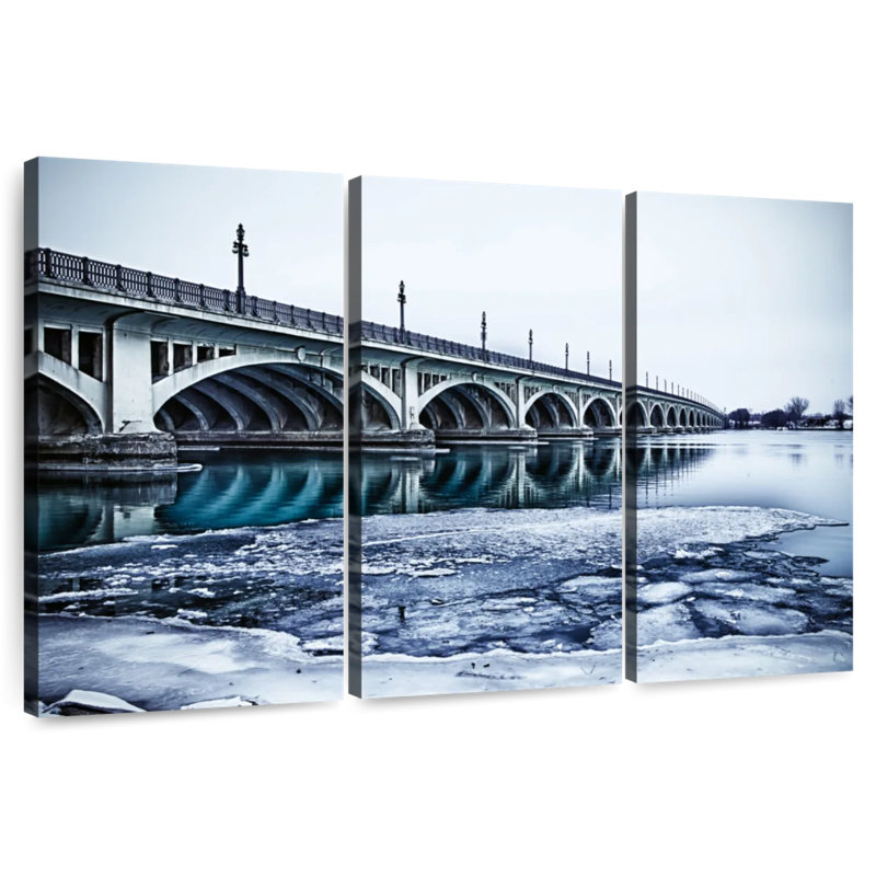 Pont en arc sur la rivière Détroit, H 20 po x l 33 po
