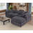 Caylob 4 - Piece 111.5" W Modular Sectional Upholstered Chenille L Shaped Couch With Reversible Ottoman-627433325