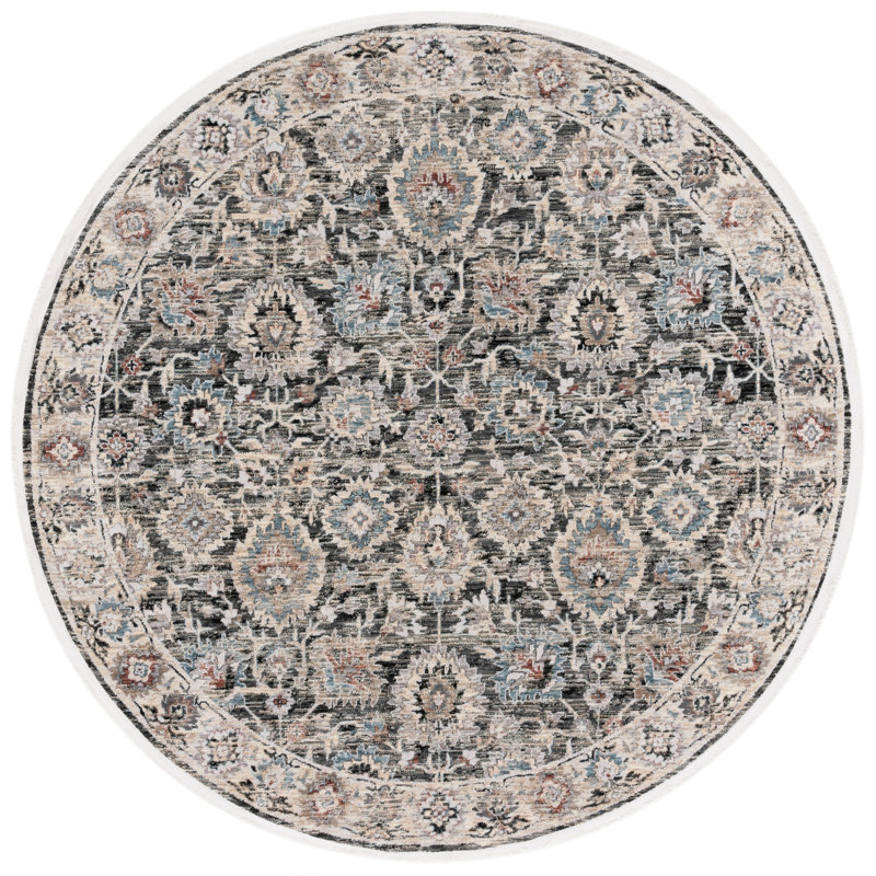 Ronard Performance Oriental Rug, Round 6'7"