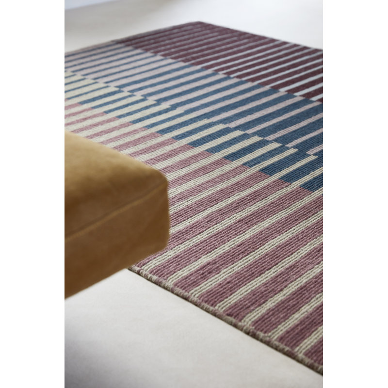 Artisan Wool Striped Area Rug in Dusk, Rectangle 6'7'' x 9'2''