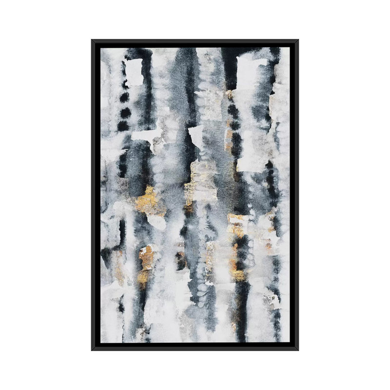 « Clearing up » par Elisabeth Fredriksson-impression d’art graphique, H 26 po x l 18 po x P 1,5 po, Toile avec cadre noir