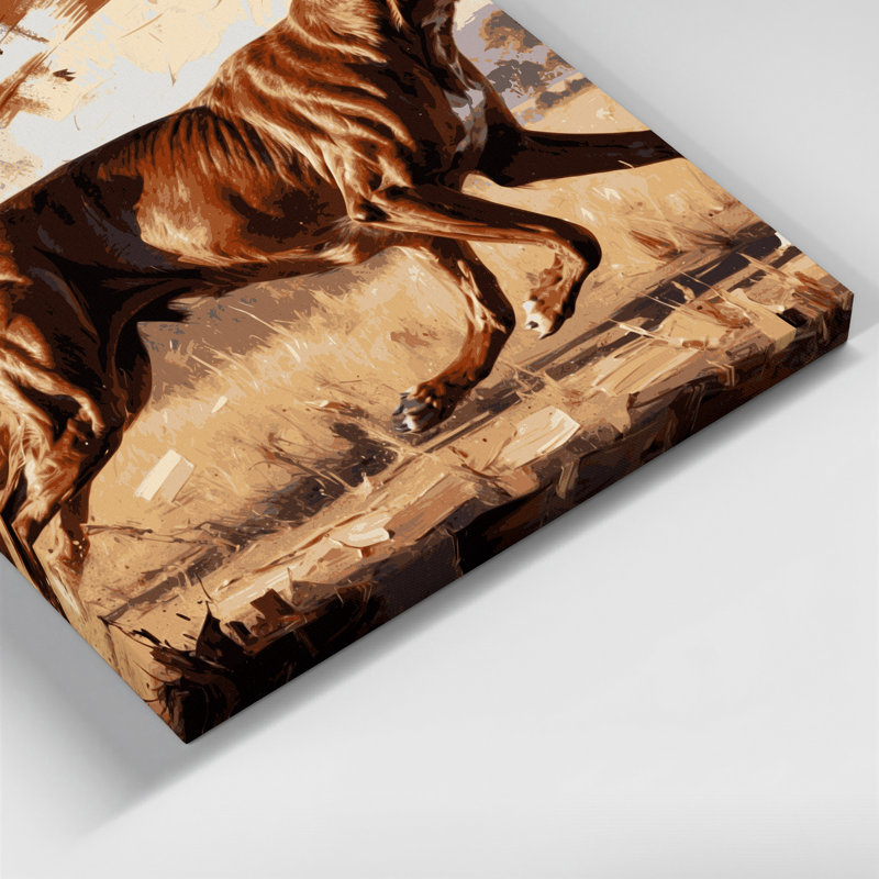 «Dogs Rhodesian Ridgeback», art mural sur toile brune, H 8 po x l 10 po