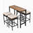 Hataway 4 - Person Acacia Wood Patio Dining Set with Rectangular Table , Cushions Included-696969313