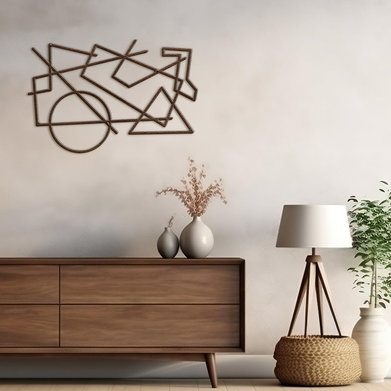 Décoration murale en métal, H 12 po x l 18 po x P 0,05 po, Bronze