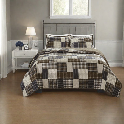 Ensemble de literie réversible, lit double en microfibre, maison de ferme rustique