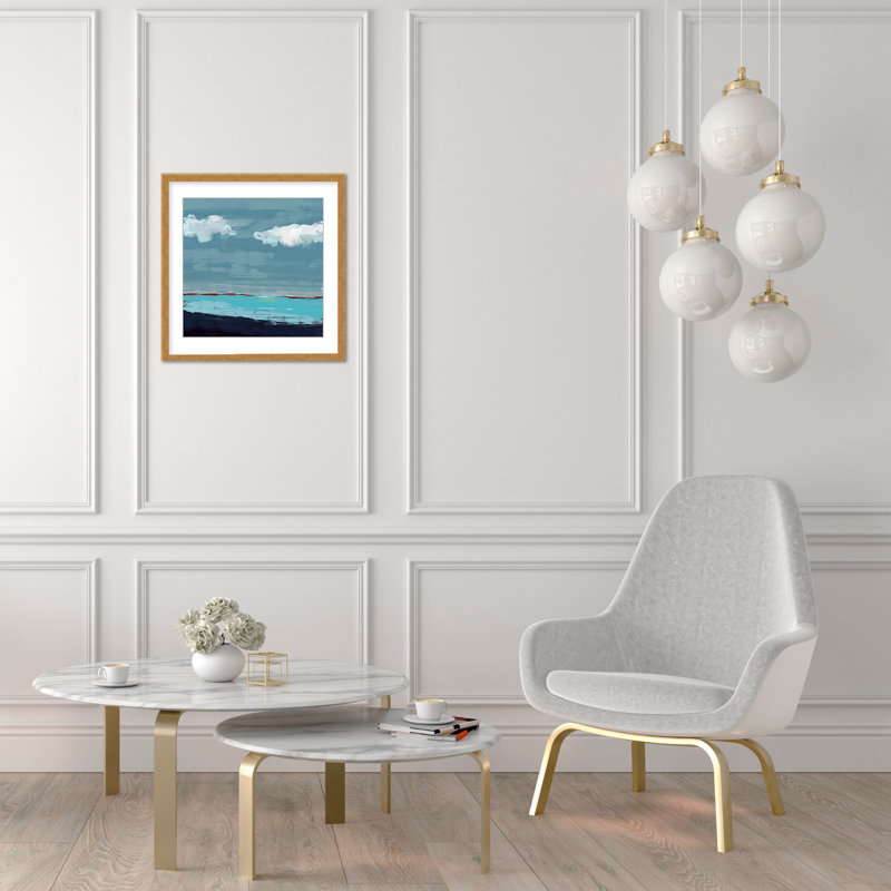 Coastal Retreat Radiant Horizons: Abstract Seascape, 36" H x 36" W