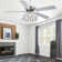 Oaks Aura 52" Reversible Crystal Ceiling Fan Remote 6-Speed DC Motor Ceiling Lighting