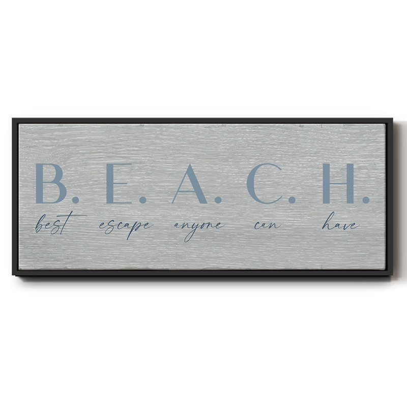 Best Escape- Framed Canvas, 20" H x 50" W