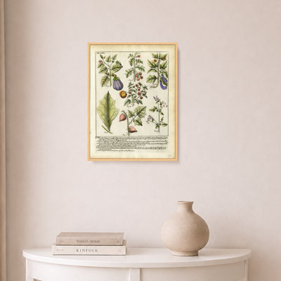 Art mural Martha Stewart Bedford, tableau de légumes rétro I, 13,5 po x 17,5 po, décor de salon et de chambre à coucher, encadré