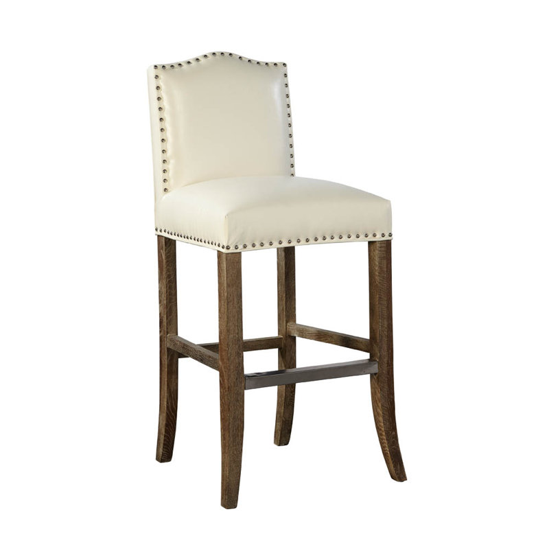 Pauper Solid Wood Bar Stool, Vanilla