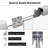 Semi-Frameless Double Sliding Shower Door, 1/4" SGCC Tempered Glass with Quiet Dual Rollers-124791606-124791610-127123364
