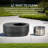 Sunjoy 38 Inch Extra Tall Oval Smokeless Fire Pit with Removable Ash Pan, Portable Wood Burning Outdoor Fireplace & Patio Side Table with PVC Weather Cover & Fire Poker, Ideal for Patio, Camping & Backyard, Grey
