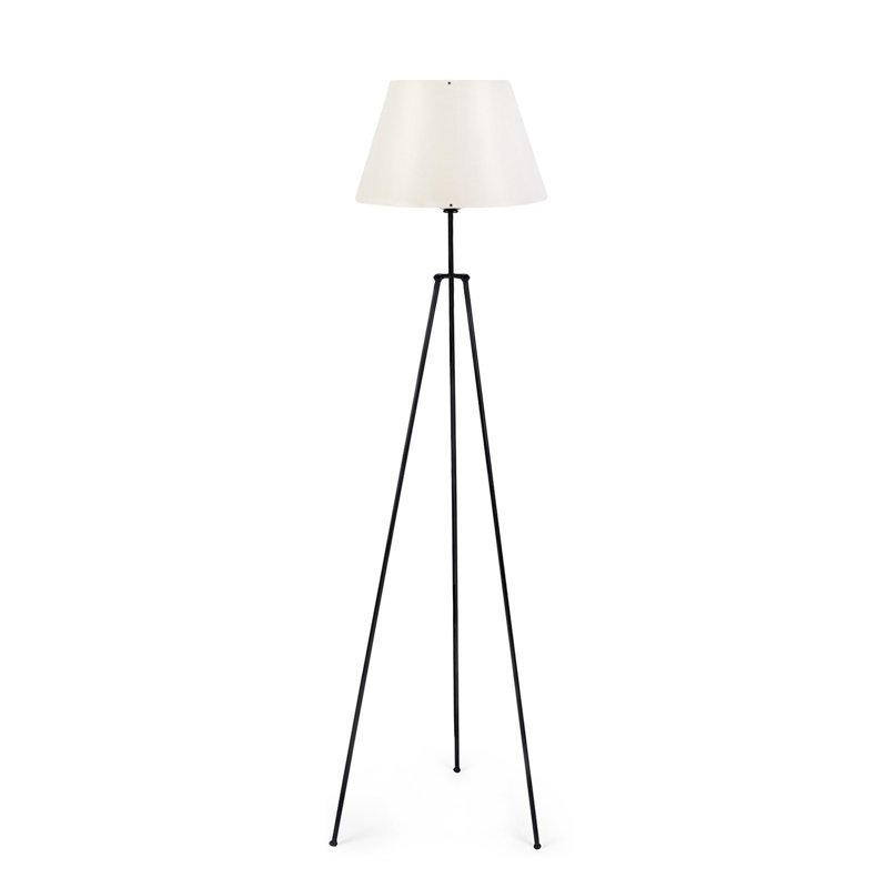 Lampe trépied 59 ", Crème