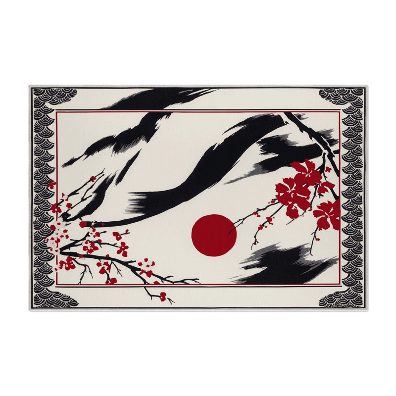 Tapis intérieur et extérieur Falling Grace, Rectangle 1 pi 6 po x 2 pi 6 po