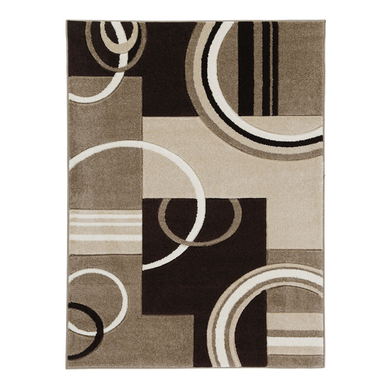 Ruby Geometric Synthetic Area Rug, Rectangle 160cm x 220cm