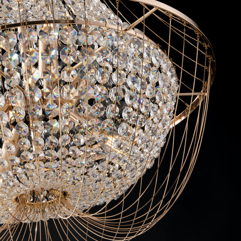 Grable 4 - Light Chandelier, Gold, Gold