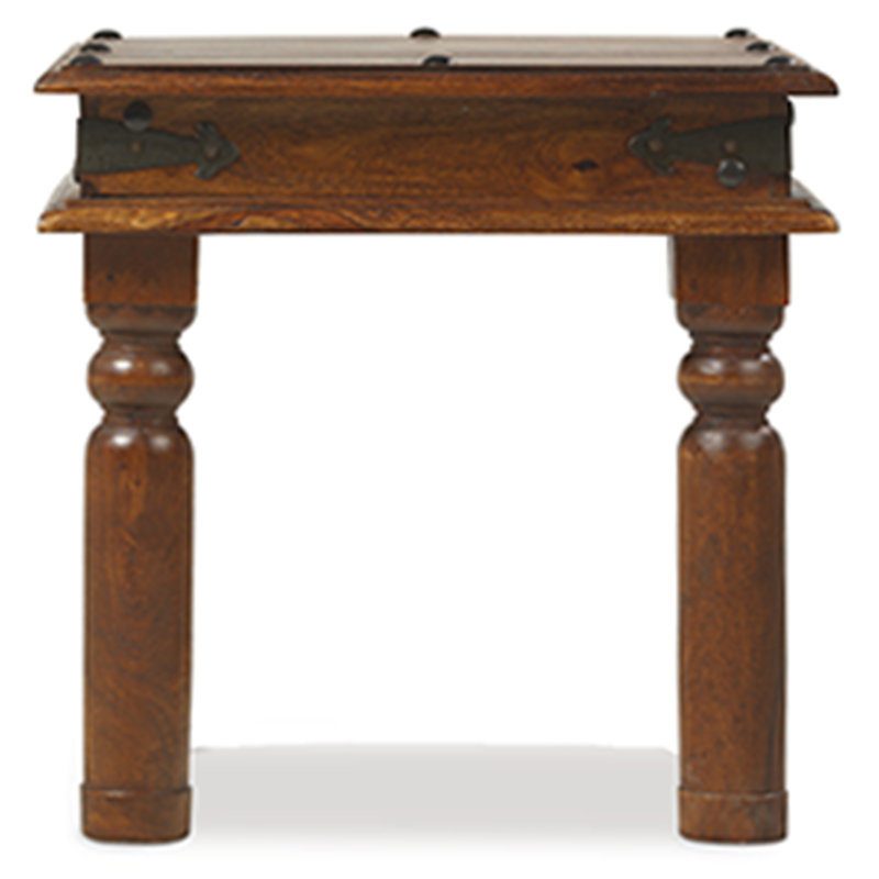 Indian Solid Wood Four Leg Coffee Table, 46 cm H x 45 cm W x 45 cm D