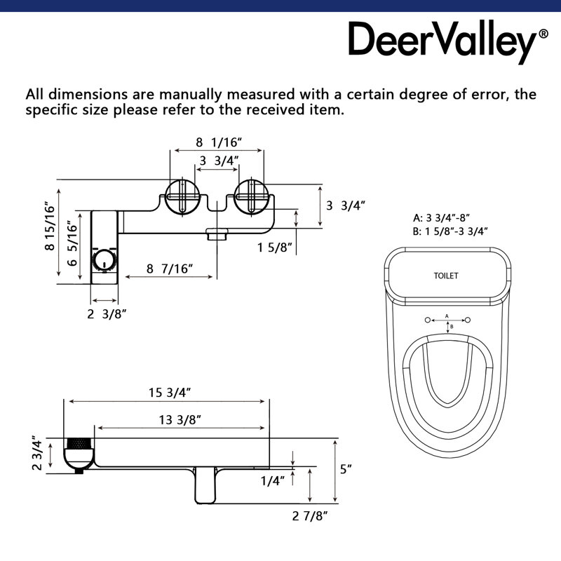 Siège de bidet allongé DeerValley