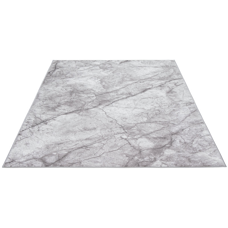 Cevriye Machine -made Area Rug, Grey/Brown/Blue, Rectangular 80 x 150cm