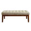 Banc de chambre capitonné avec pieds en bois Elle Decor Claire-23508418