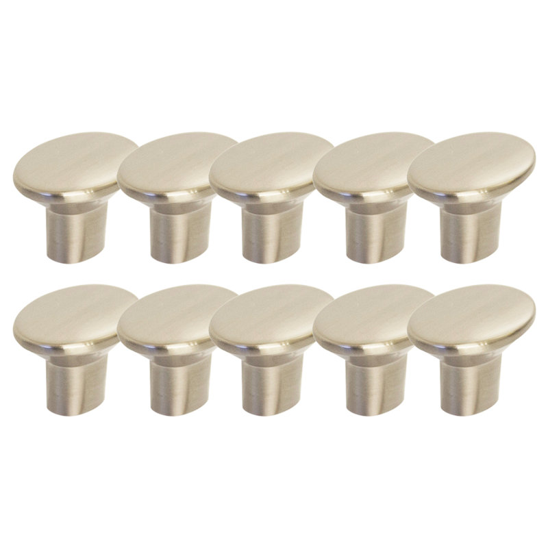 Paquet de boutons ovales Mesa, Nickel brossé