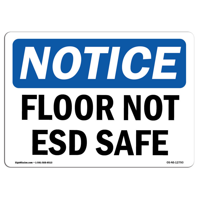 Floor Not Esd Safe Sign