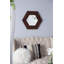 Miroir hexagonal 18,5 "x 18,5" avec cadre en bois massif-1209213921