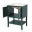 Ensemble de meuble-lavabo simple 24,01 po avec plateau en bois massif Takendra