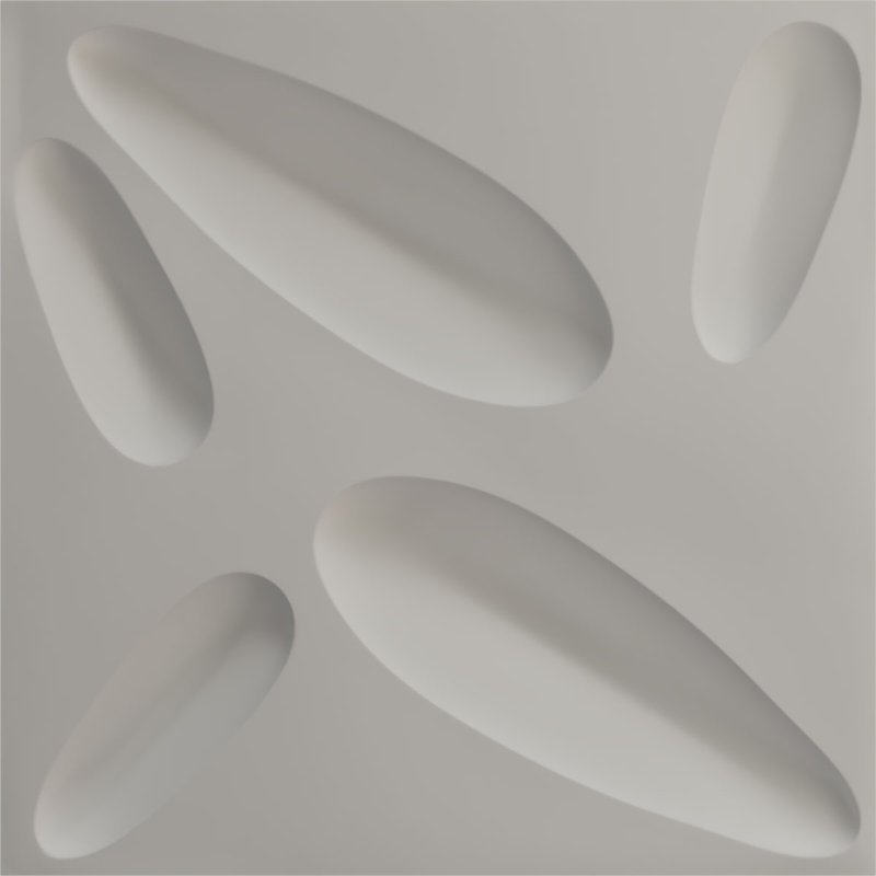 Panneau mural décoratif 3D à motif de pétales EnduraWall l 19 5/8 po x H 19 5/8 po, gris anthracite métallique (couvre 2,67 pieds carrés)