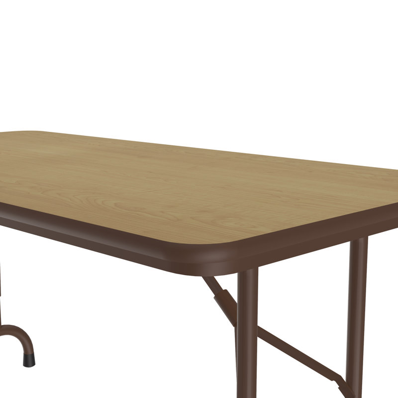 Versatile Gray Laminate and Steel Adjustable Folding Table 72"x30"