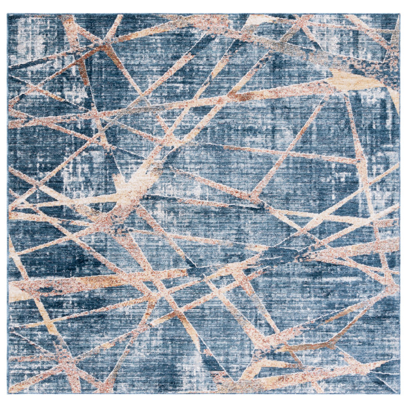 Olympia Performance Abstract Rug, Square 6'