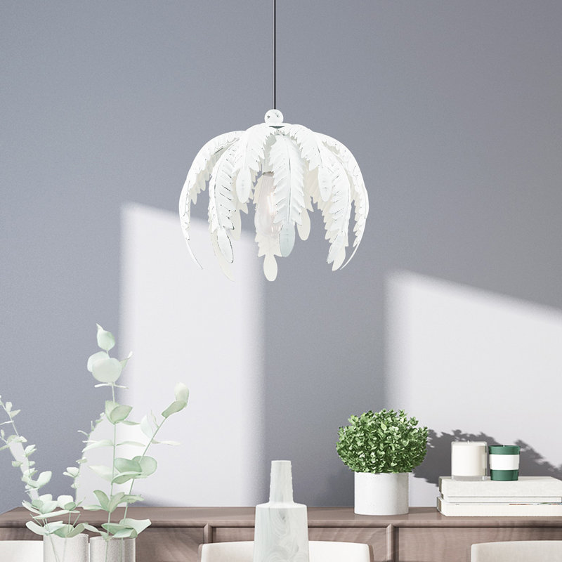 Brighten 1 - Light Pendant, Hand Applied Antique White