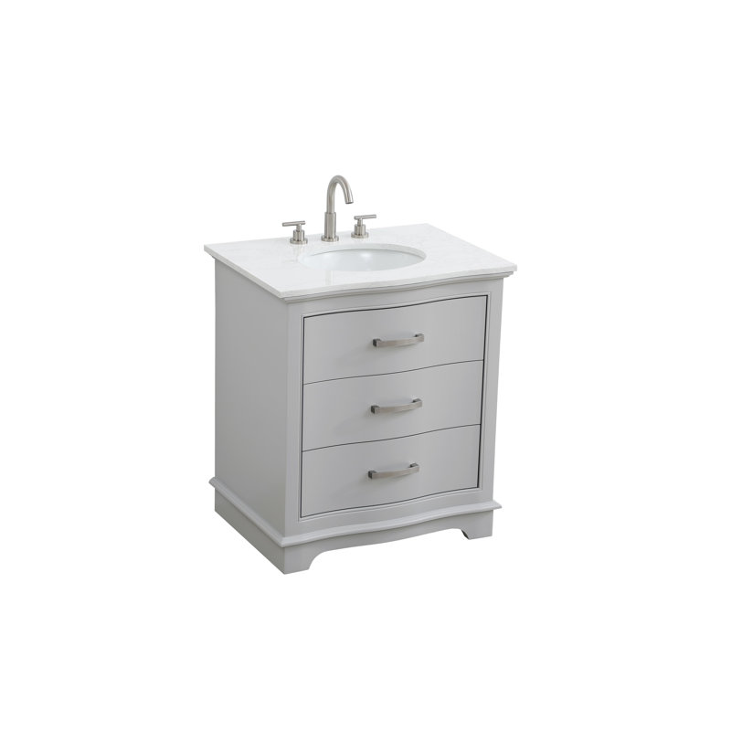 Meuble-lavabo simple 30 po Knox, Gris