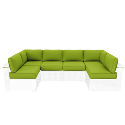 14-Piece Outdoor Replacement Cushion Set Seat/Back Cushion，26'' W X 26'' D，Only Cushions