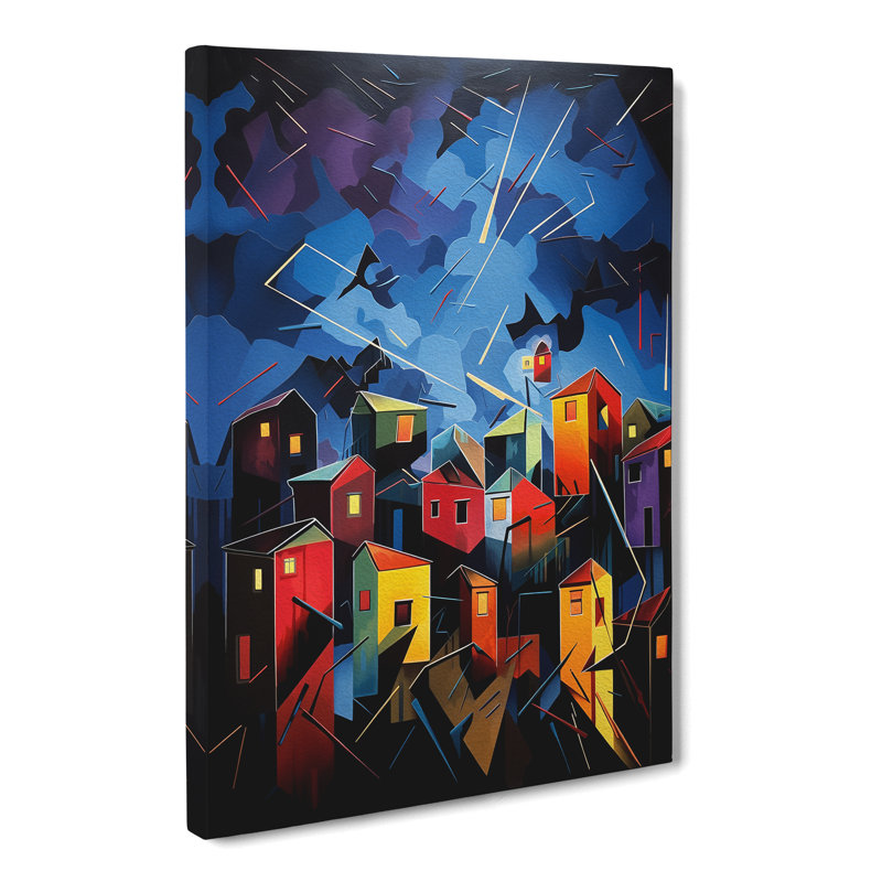 Thunderstorm Cubism - Print, 76cm H x 50cm W x 3cm D
