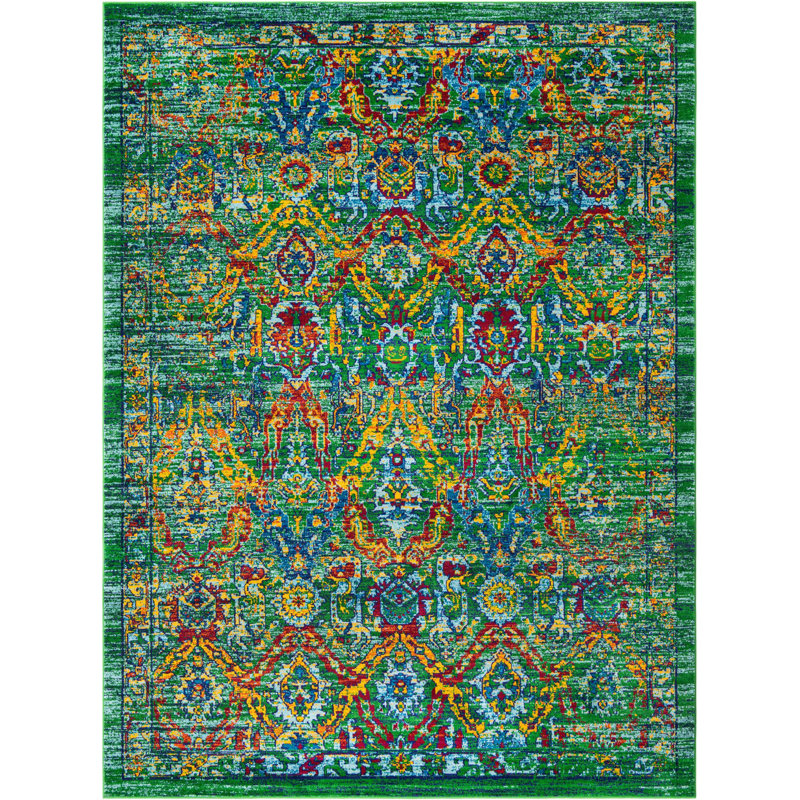 Mylasha Oriental Indoor Rug, Rectangle 9'x12'
