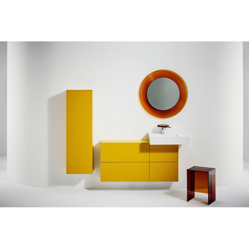Kartell Flat Wall Mirror, Crystal Transparent