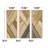 Wooden Handmade Textured Mixed Media Diagonal Geometric Brown Wall Decor Set
