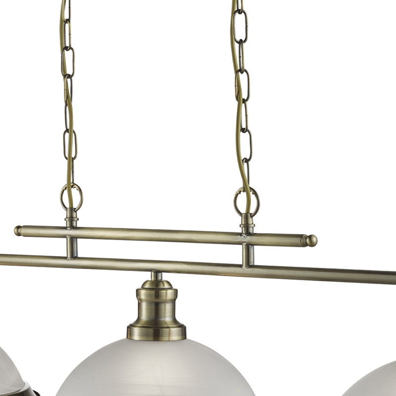 Beverley 3-Light Kitchen Island Chandelier, Antique Brass